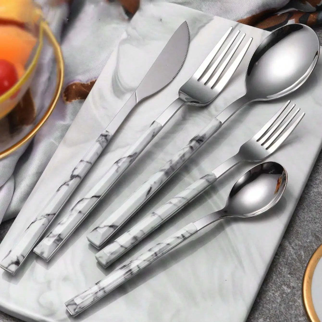 Jogo de talheres para cozinha cor prata modelo maison
