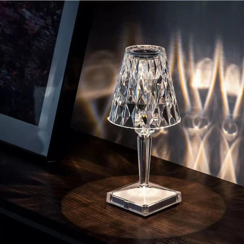 Luminária de Mesa LED Cristal Diamante - Zafer Decor