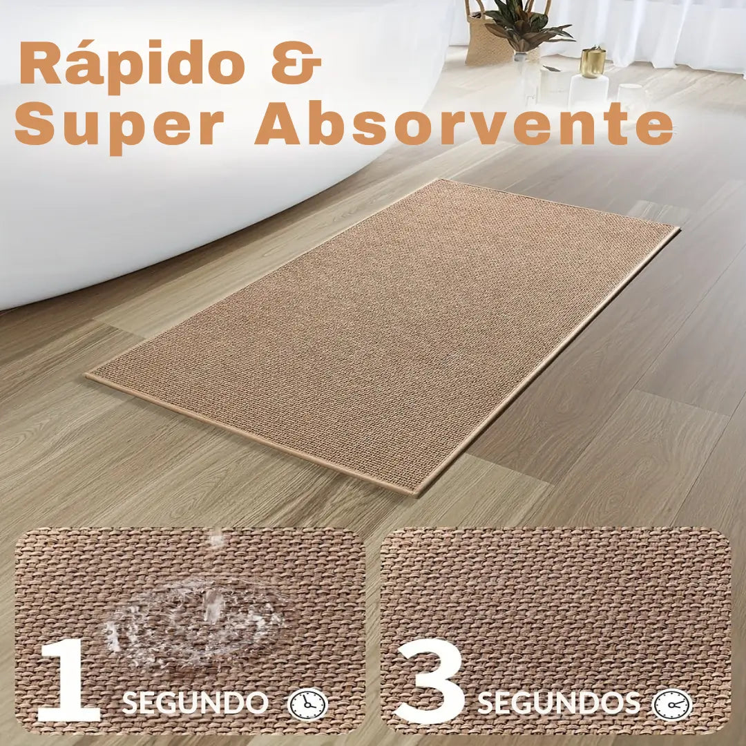 Tapete para banheiro antiderrapante com base de alta absorção Bellabano - zafer Decor